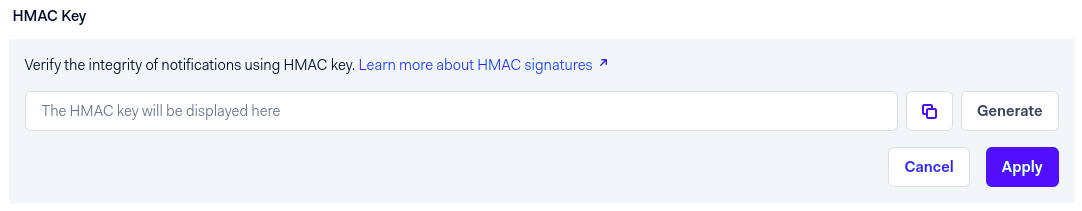 یک کلید HMAC ایجاد کرده و ذخیره کنید.