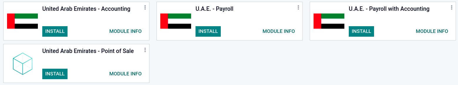 ماژول‌هایی را برای نصب انتخاب کنید.