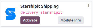 ماژول حمل و نقل Starshipit در ماژول برنامه‌های Odoo.